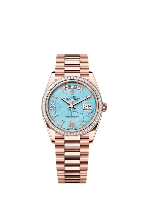 Rolex Rose Gold Day-Date - 36mm - Turquoise Diamond Dial - President