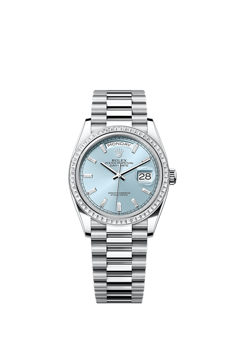 Rolex Platinum Day-Date - 36mm - Ice blue Diamond Dial - President