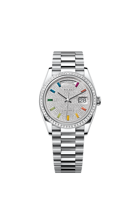 Rolex Platinum Day-Date - 36mm - Diamond-paved - President