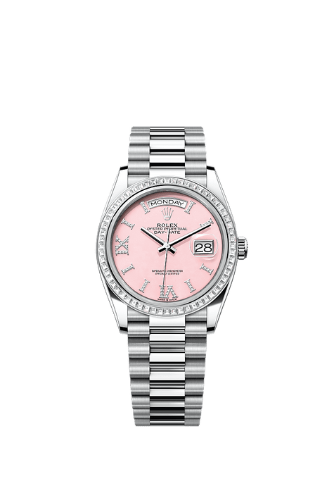 Rolex Platinum Day-Date - 36mm - Pink opal Diamond Dial - President