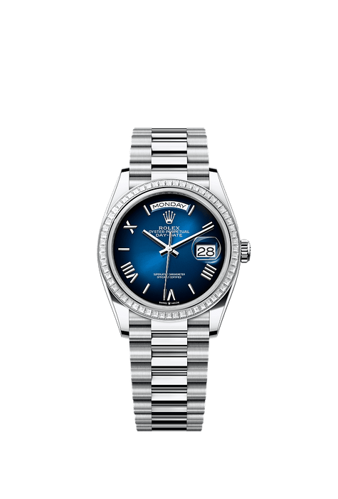 Rolex Platinum Day-Date - 36mm - Blue ombré - President