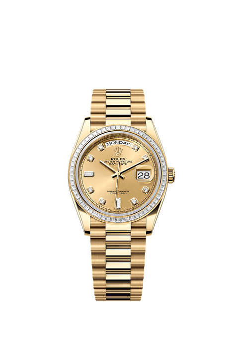 Rolex Yellow Gold Day-Date - 36mm - Champagne-colour Diamond Dial - President