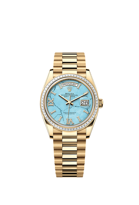 Rolex Yellow Gold Day-Date - 36mm - Turquoise Diamond Dial - President