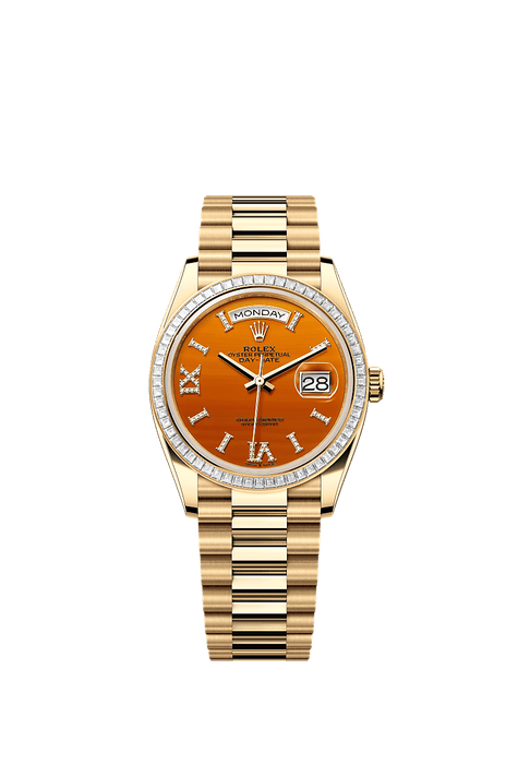 Rolex Yellow Gold Day-Date - 36mm - Carnelian Diamond Dial - President