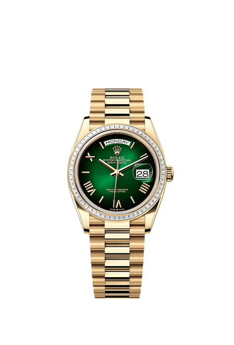 Rolex Yellow Gold Day-Date - 36mm - Green ombré - President