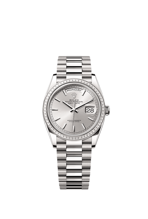 Rolex White Gold Day-Date - 36mm - Silver - President