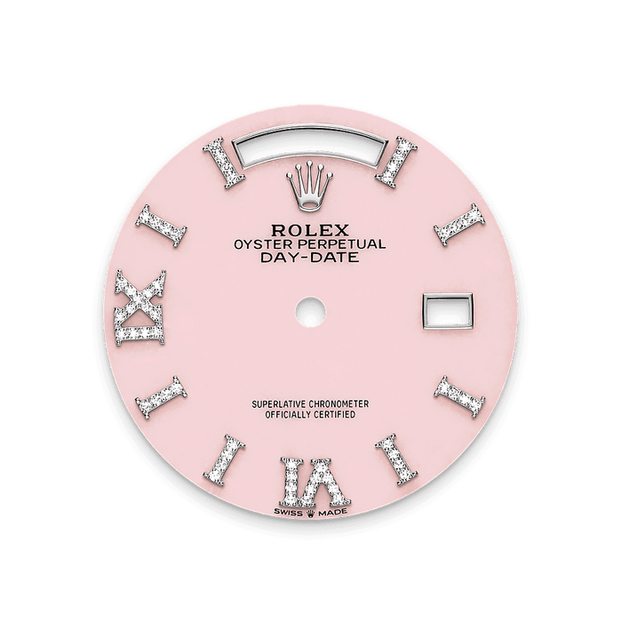 Rolex White Gold Day-Date - 36mm - Pink opal Diamond Dial - President