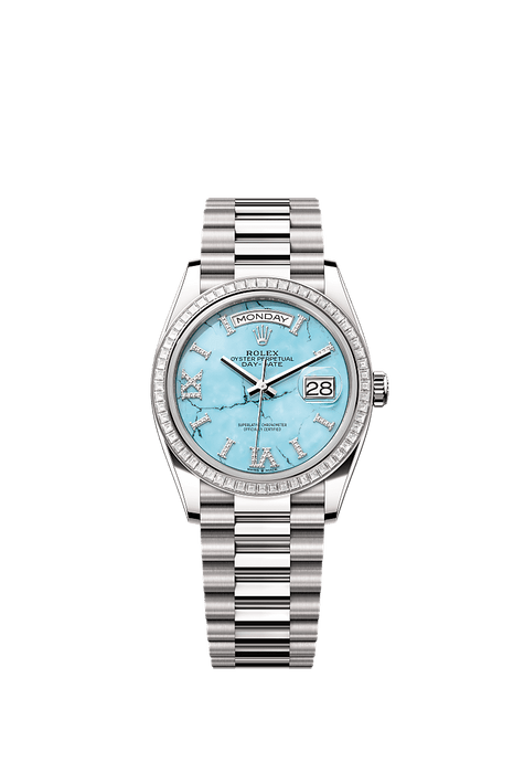 Rolex White Gold Day-Date - 36mm - Turquoise Diamond Dial - President