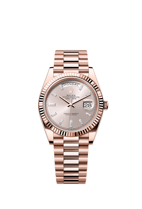 Rolex Rose Gold Day-Date - 40mm - Sundust Diamond Dial - President