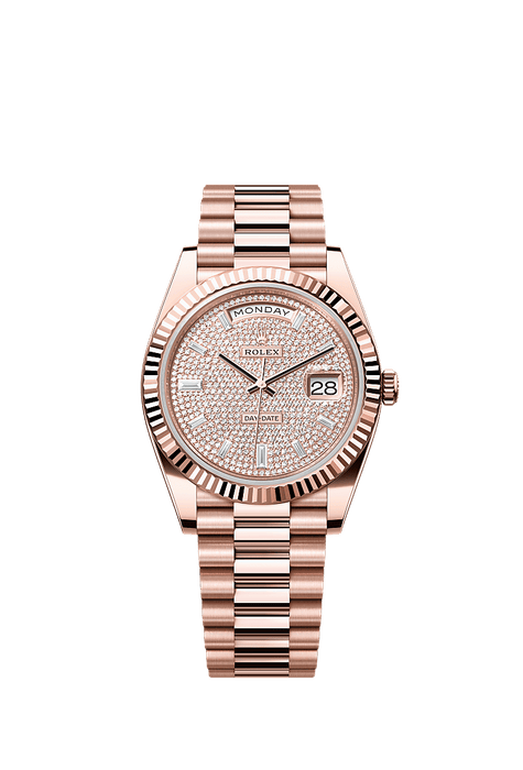 Rolex Rose Gold Day-Date - 40mm - Diamond-paved - President