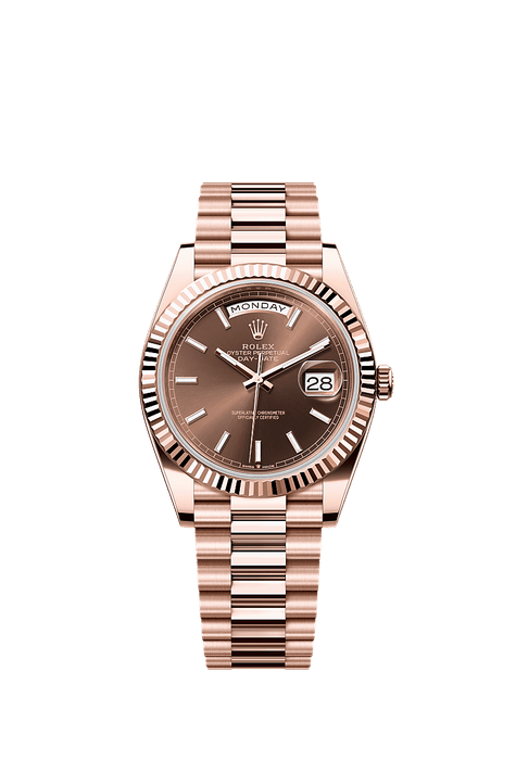 Rolex Rose Gold Day-Date - 40mm - Chocolate - President