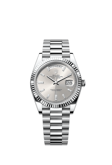 Rolex Platinum Day-Date - 40mm - Silver Diamond Dial - President