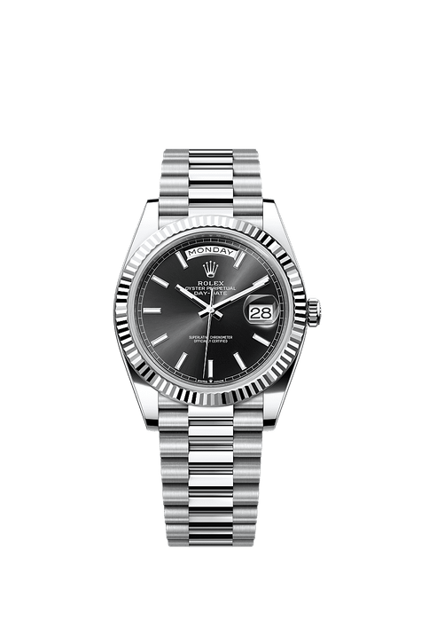 Rolex Platinum Day-Date - 40mm - Bright black - President