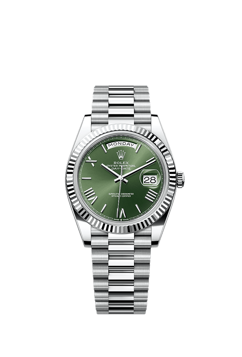 Rolex Platinum Day-Date - 40mm - Olive green - President