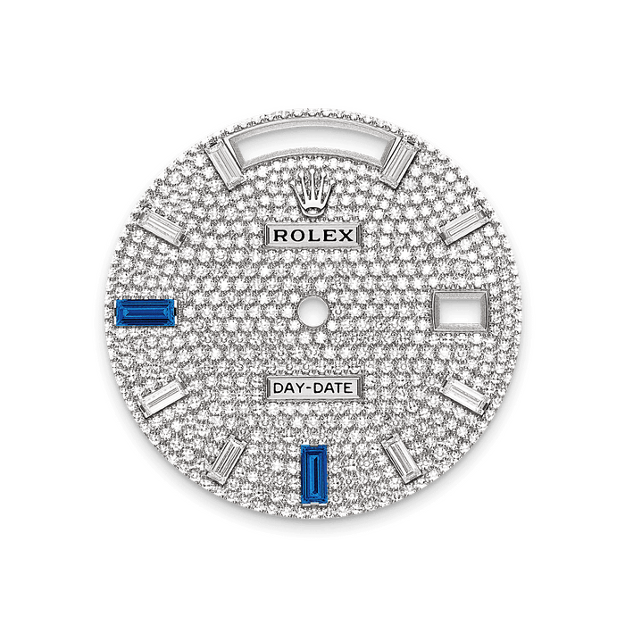 Rolex Platinum Day-Date - 40mm - Paved with diamonds and sapphires - President