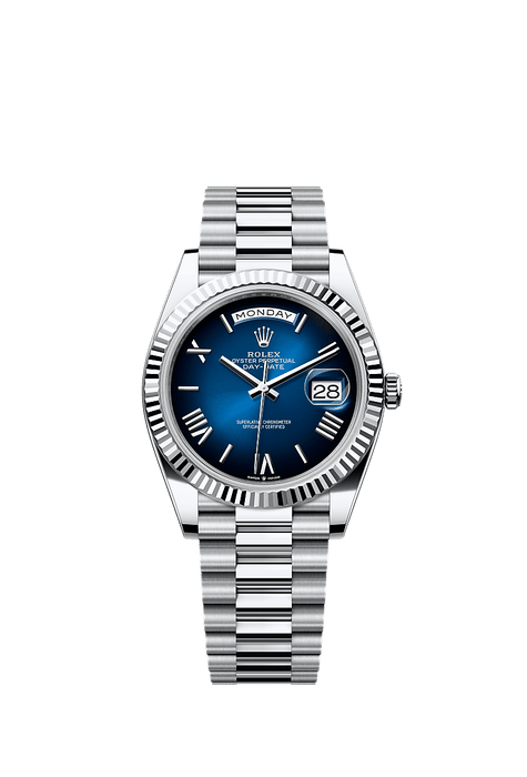 Rolex Platinum Day-Date - 40mm - Blue ombré - President