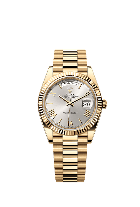 Rolex Yellow Gold Day-Date - 40mm - Silver - President