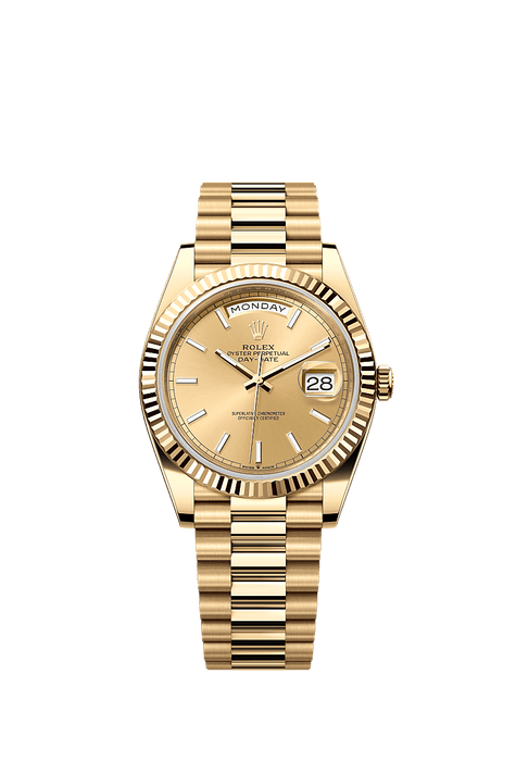 Rolex Yellow Gold Day-Date - 40mm - Champagne-colour - President