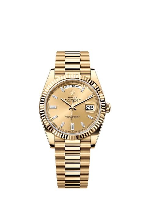 Rolex Yellow Gold Day-Date - 40mm - Champagne-colour Diamond Dial - President