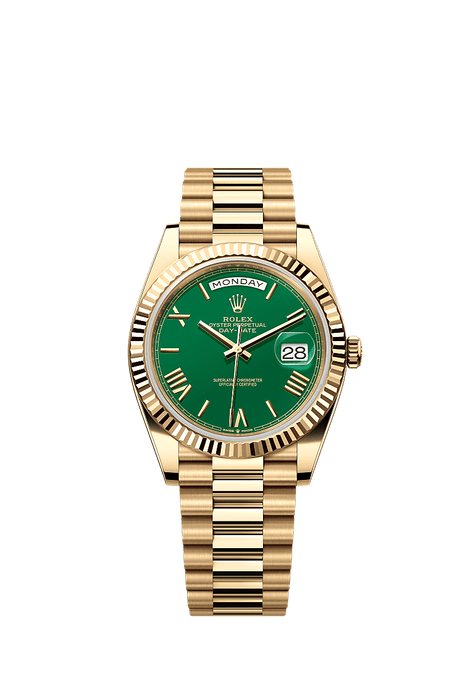 Rolex Yellow Gold Day-Date - 40mm - Green - President