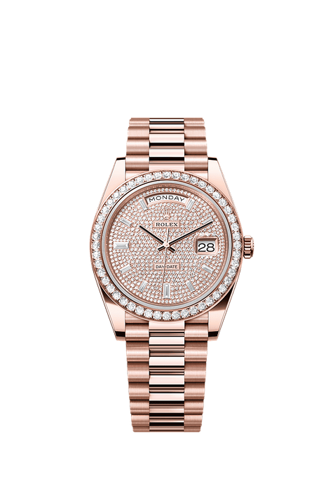 Rolex Rose Gold Day-Date - 40mm - Diamond-paved - President