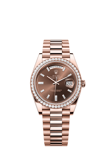 Rolex Rose Gold Day-Date - 40mm - Chocolate Diamond Dial - President