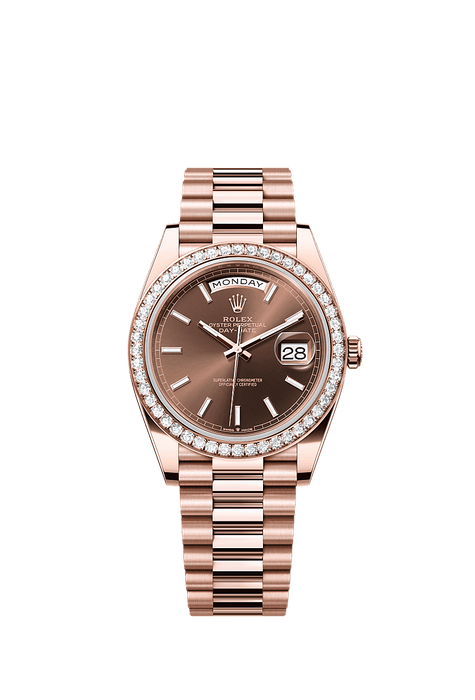 Rolex Rose Gold Day-Date - 40mm - Chocolate - President