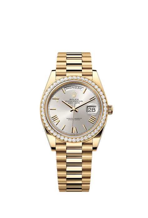 Rolex Yellow Gold Day-Date - 40mm - Silver - President