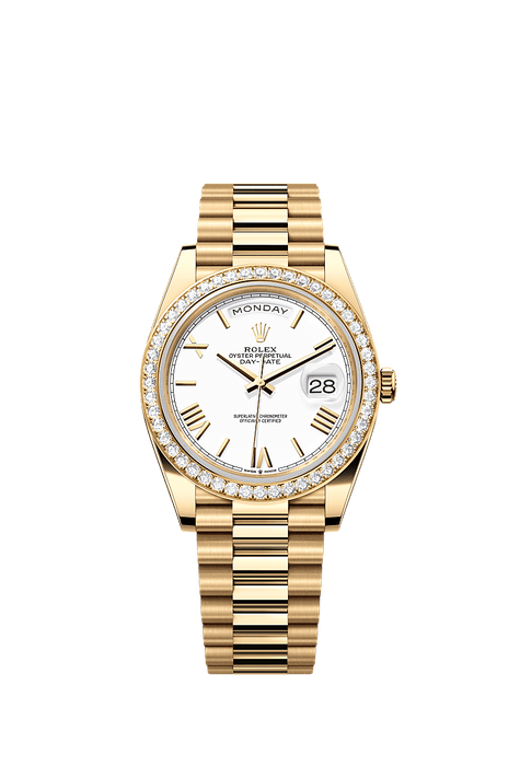 Rolex Yellow Gold Day-Date - 40mm - White - President