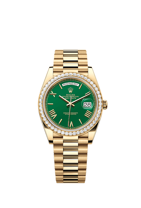 Rolex Yellow Gold Day-Date - 40mm - Green - President