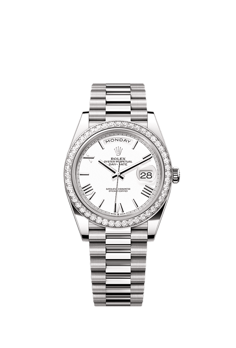 Rolex White Gold Day-Date - 40mm - White - President