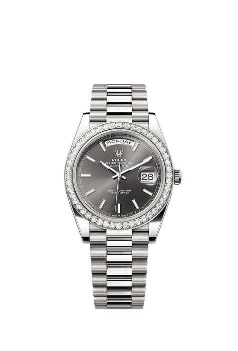 Rolex White Gold Day-Date - 40mm - Slate - President