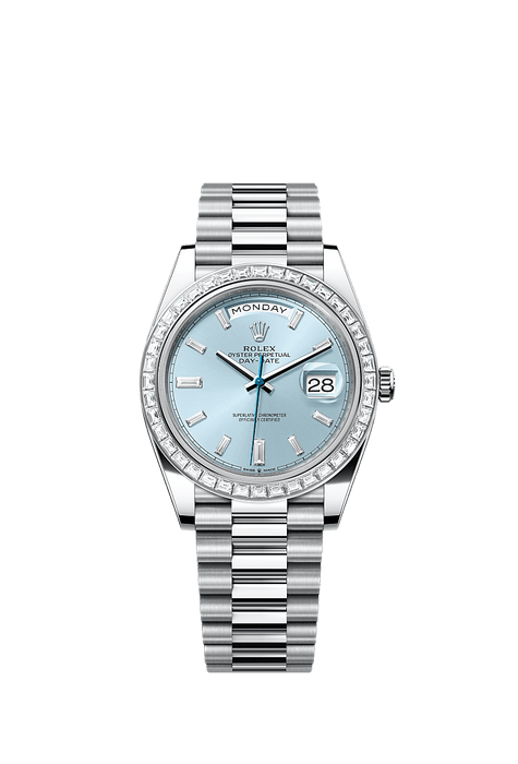 Rolex Platinum Day-Date - 40mm - Ice blue Diamond Dial - President