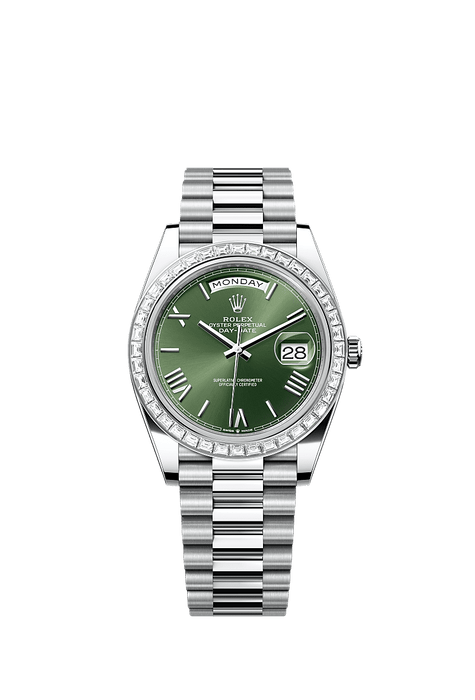 Rolex Platinum Day-Date - 40mm - Olive green - President