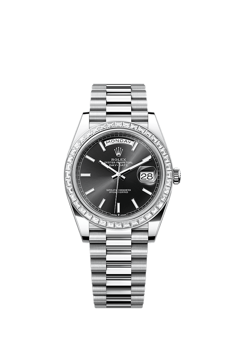 Rolex Platinum Day-Date - 40mm - Bright black - President