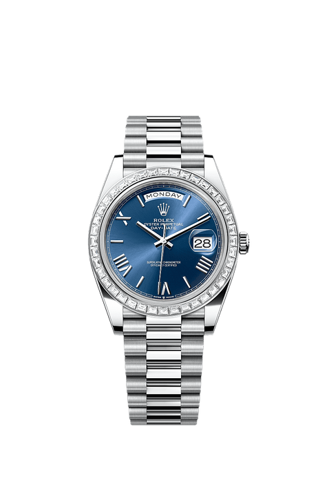 Rolex Platinum Day-Date - 40mm - Bright blue - President