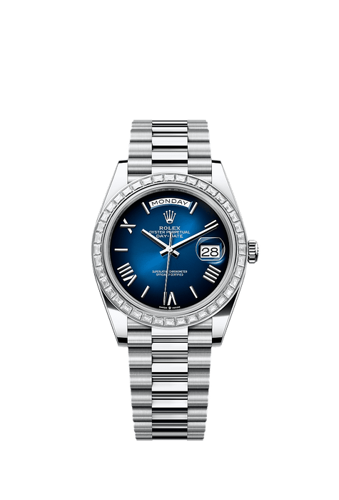 Rolex Platinum Day-Date - 40mm - Blue ombré - President