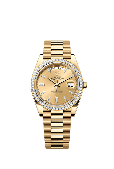 Rolex Yellow Gold Day-Date - 40mm - Champagne-colour Diamond Dial - President