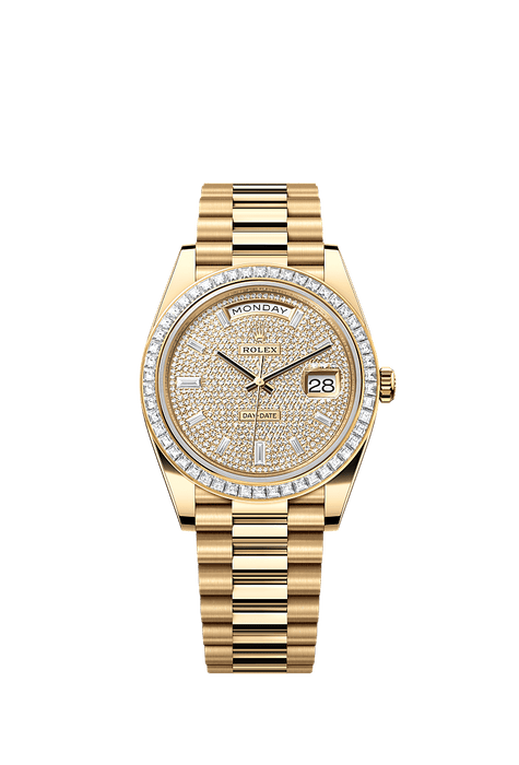 Rolex Yellow Gold Day-Date - 40mm - Diamond-paved - President