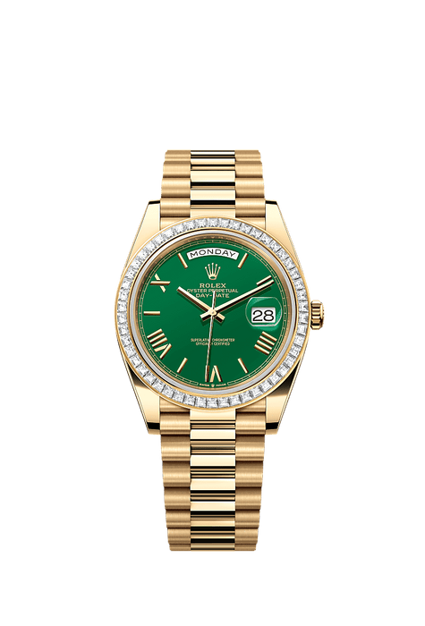 Rolex Yellow Gold Day-Date - 40mm - Green - President