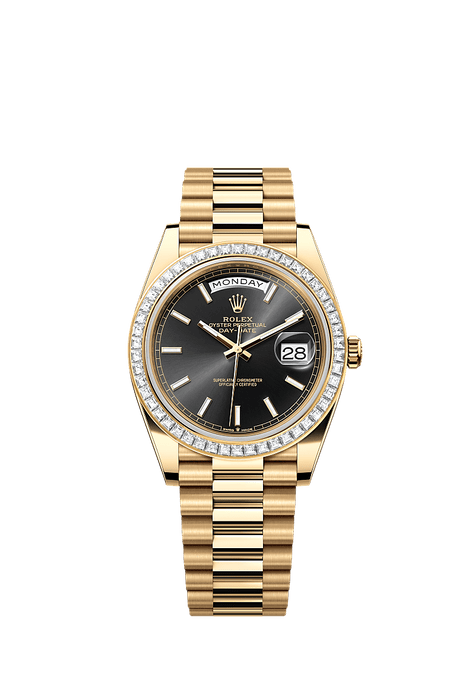 Rolex Yellow Gold Day-Date - 40mm - Bright black - President