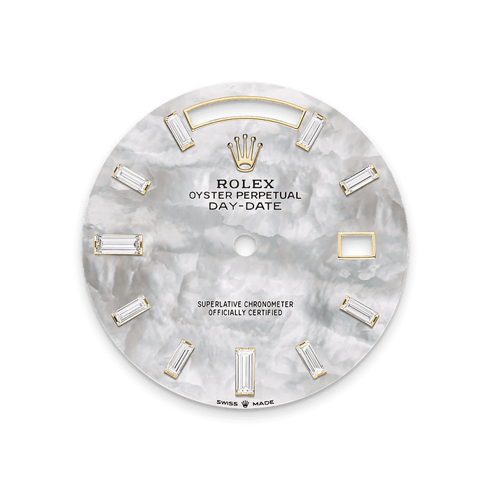 Rolex Yellow Gold Day-Date - 40mm - White mother-of-pearl Diamond Dial - President