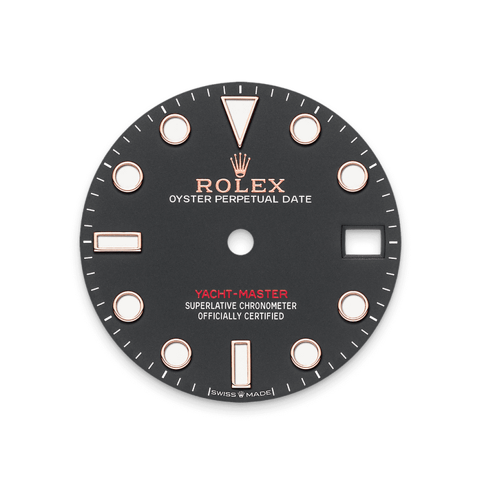 Rolex Two-Tone (RG/SS) Datejust - 37 mm - Intense black