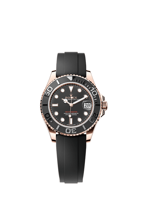 Rolex Rose Gold Datejust - 37 mm - Intense black