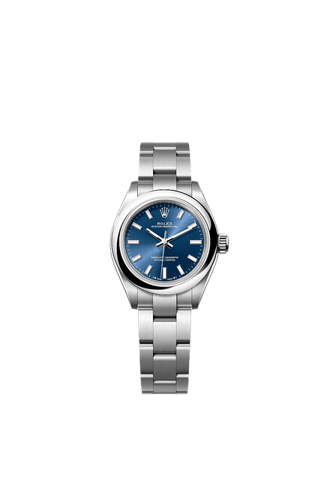 Rolex Stainless Steel Datejust - 28mm - Bright blue