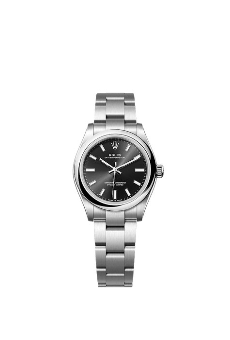 Rolex Stainless Steel Datejust - 31mm - Bright black - Oyster