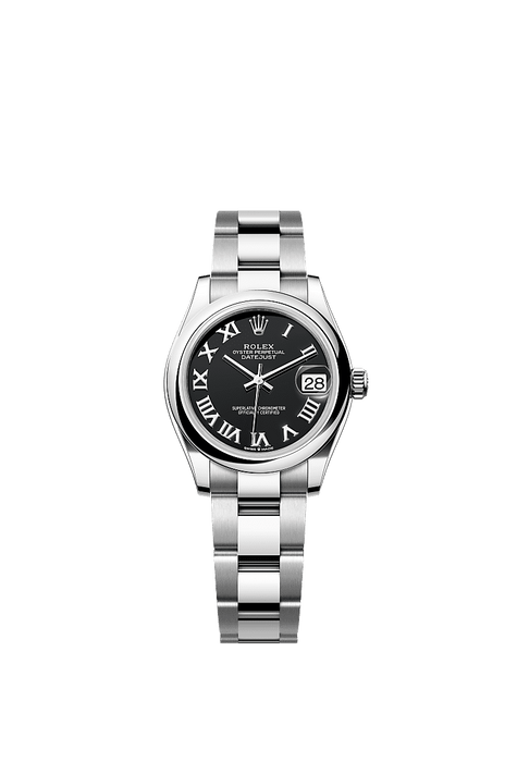 Rolex Stainless Steel Datejust - 31mm - Bright black - Oyster