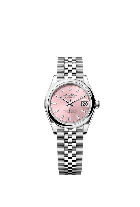 Rolex Stainless Steel Datejust - 31mm - Pink - Jubilee