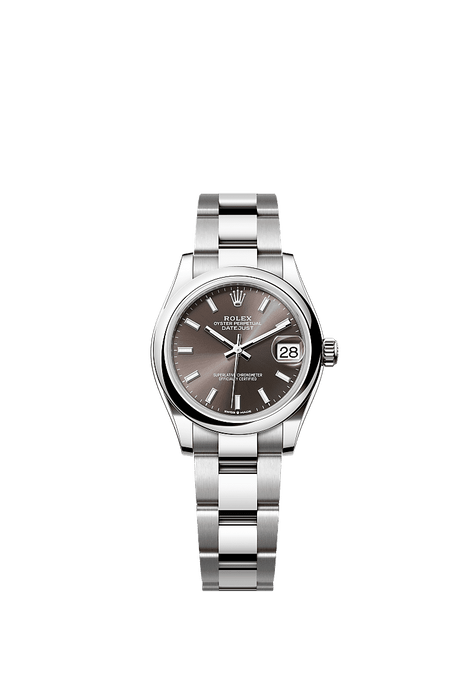 Rolex Stainless Steel Datejust - 31mm - Dark grey - Oyster