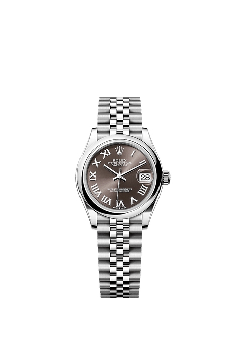 Rolex Stainless Steel Datejust - 31mm - Dark grey - Jubilee